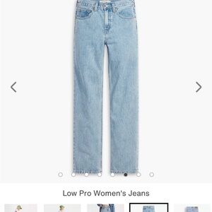 Levi’s low pro straight jeans in Charlie Glow up (medium wash)
